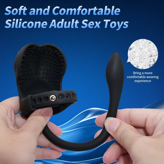 3 IN 1 Anal Plug Vibrator Testicle Taint Stimulator Cock Ring with 10 Vibrations