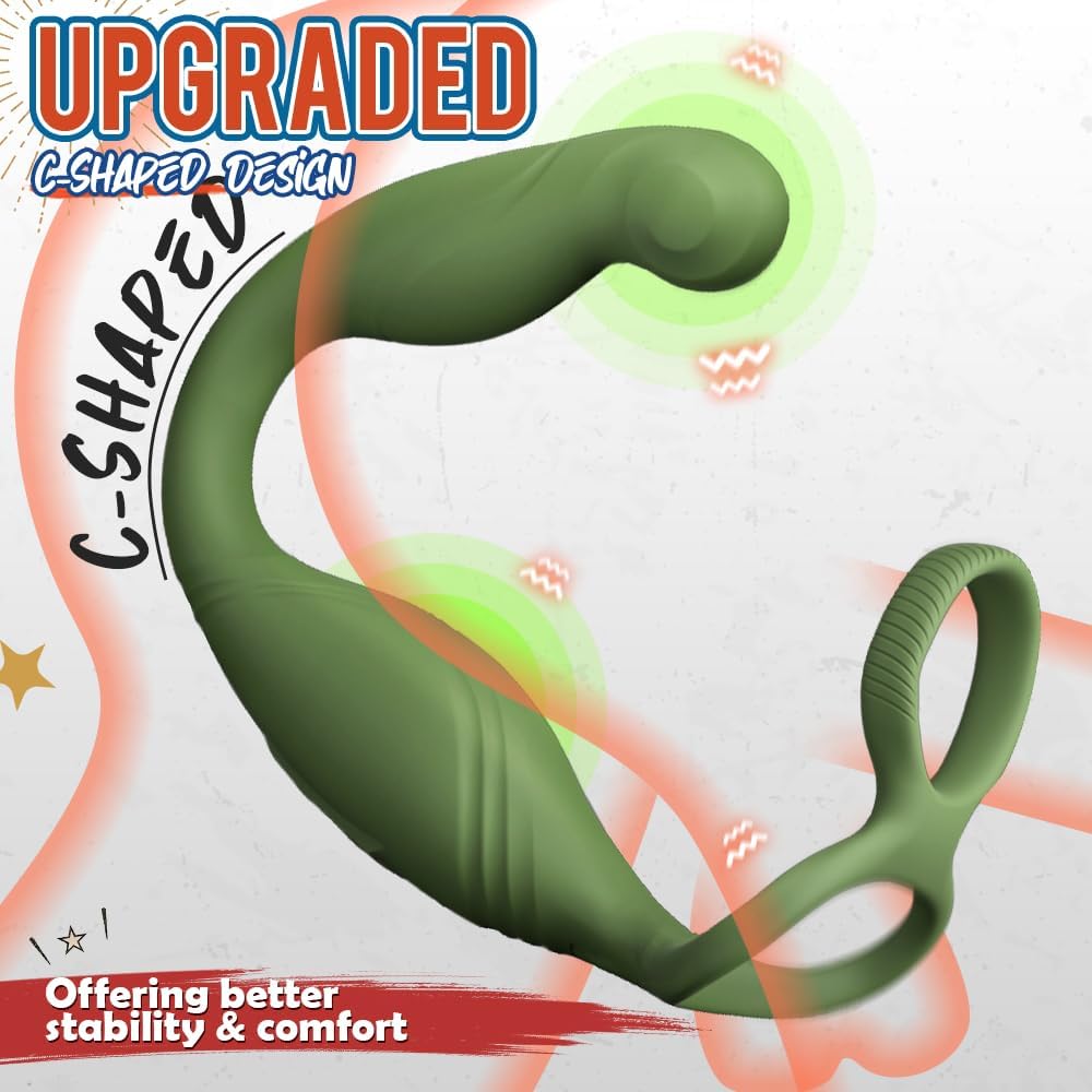 360° Rotating Butt Plug Anal Vibrators Prostate Massager with 10 Powerful Vibrating