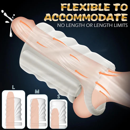 2 Tunnel Holes Penis Trainer Masturbator with 10 Vibration Modes