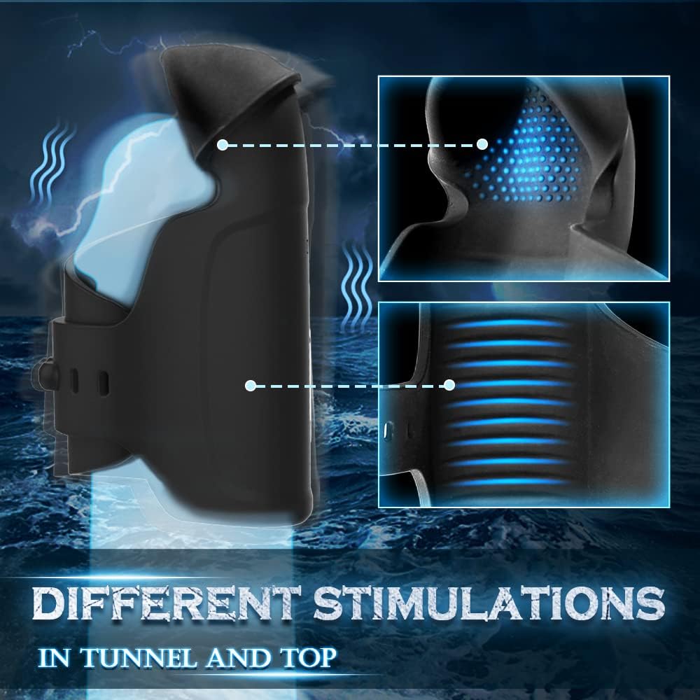 Masturbateur masculin d'entraînement de gland complet à 360 ° avec 10 vibrations
