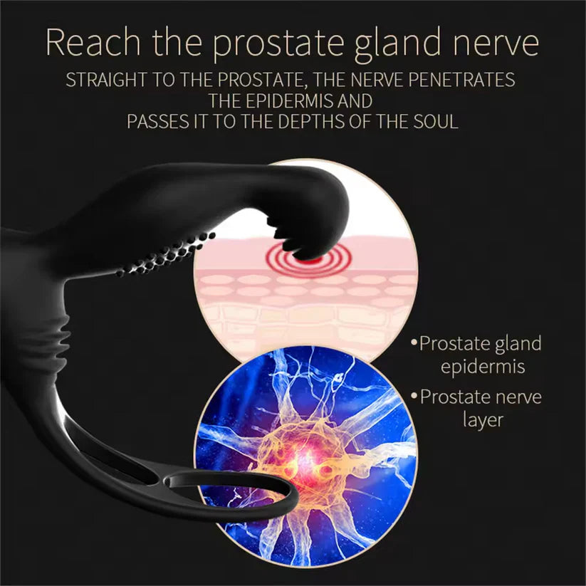 Anal Butt Plug Prostate Massage Vibrator Stimulator with 10 Vibration Modes