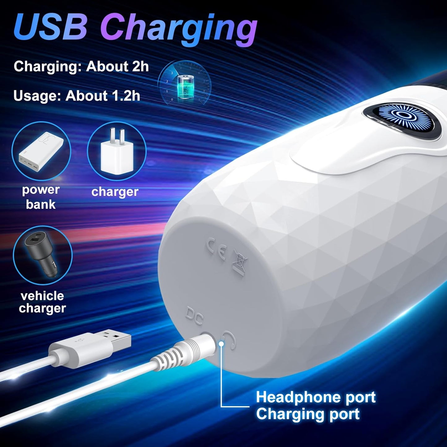 Masturbateur masculin automatique multifonction avec 7 modes de poussée et de rotation