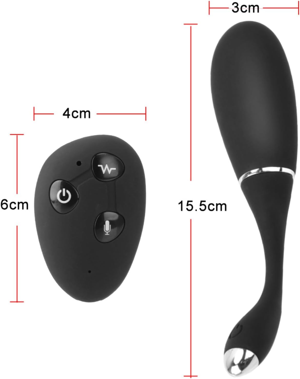 E-stim Egg Vibrator Voice Control Stimulator with 10 Vibration & Electric Shock Modes