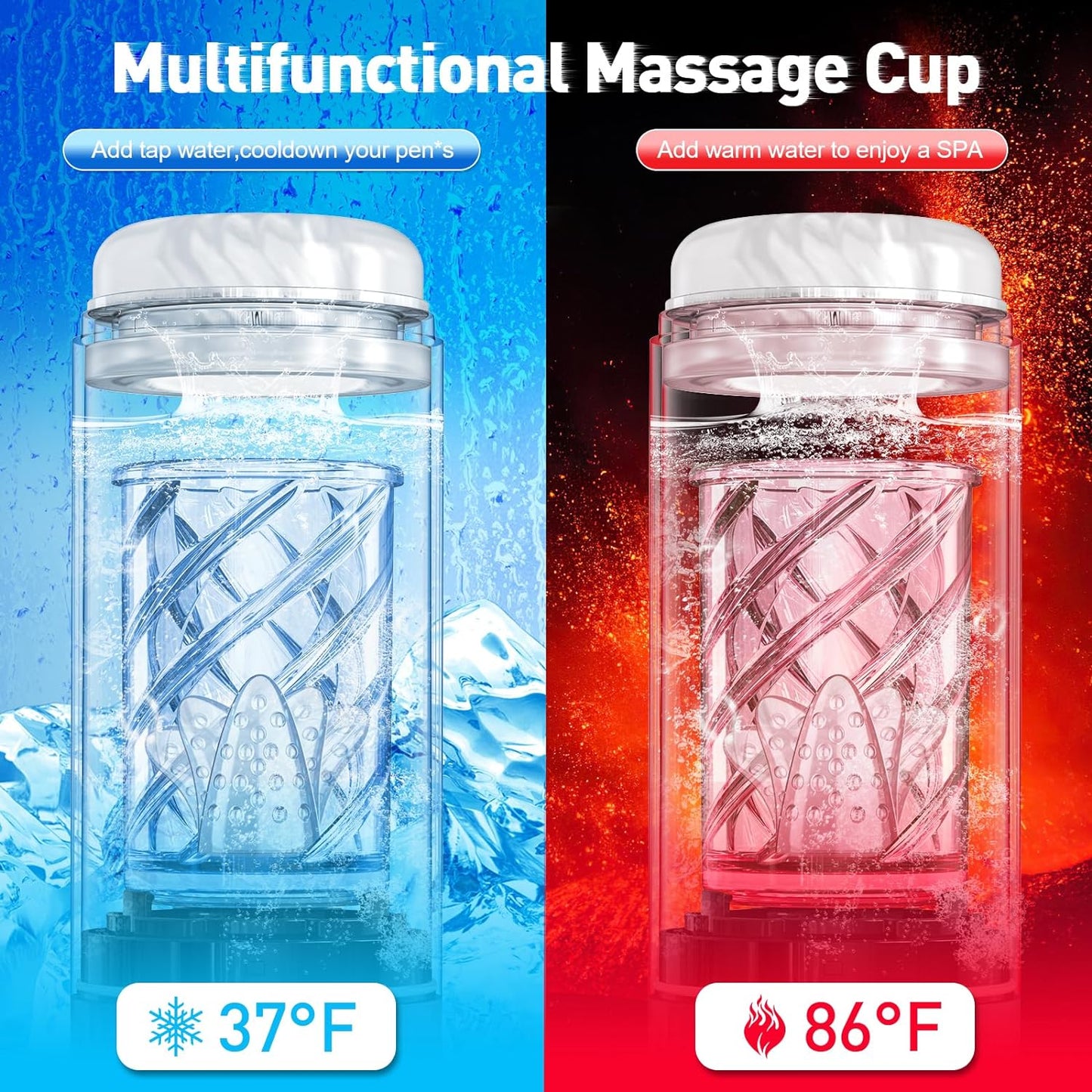 Masturbateur masculin automatique à 7 rotations, 7 succion, léchage de langue