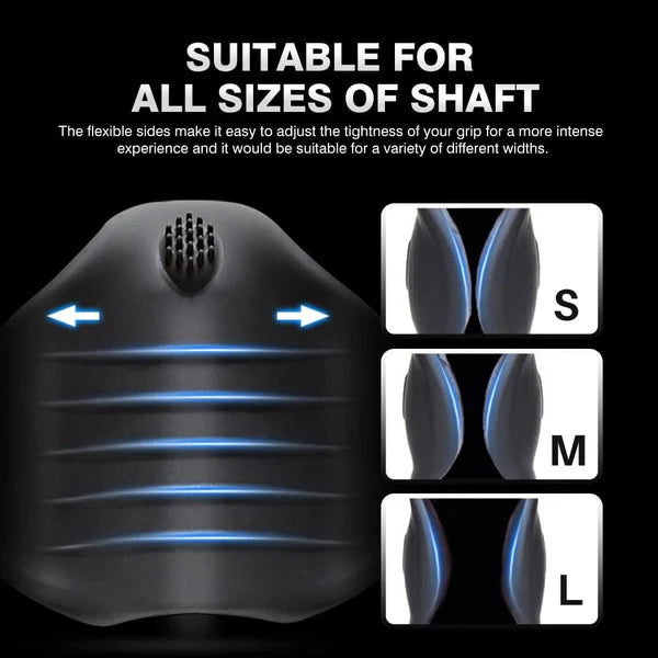 2 IN 1 Penis Endurance Trainer Glans Massager Masturbator with 10 Powerful Vibrations