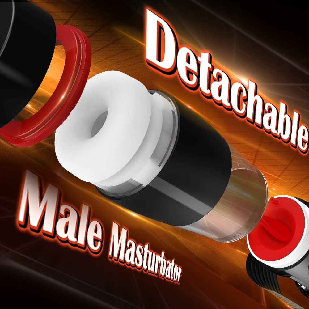 Tasse de masturbateurs à succion automatique 3 en 1 avec 7 modes de léchage et 4 modes d'aspiration