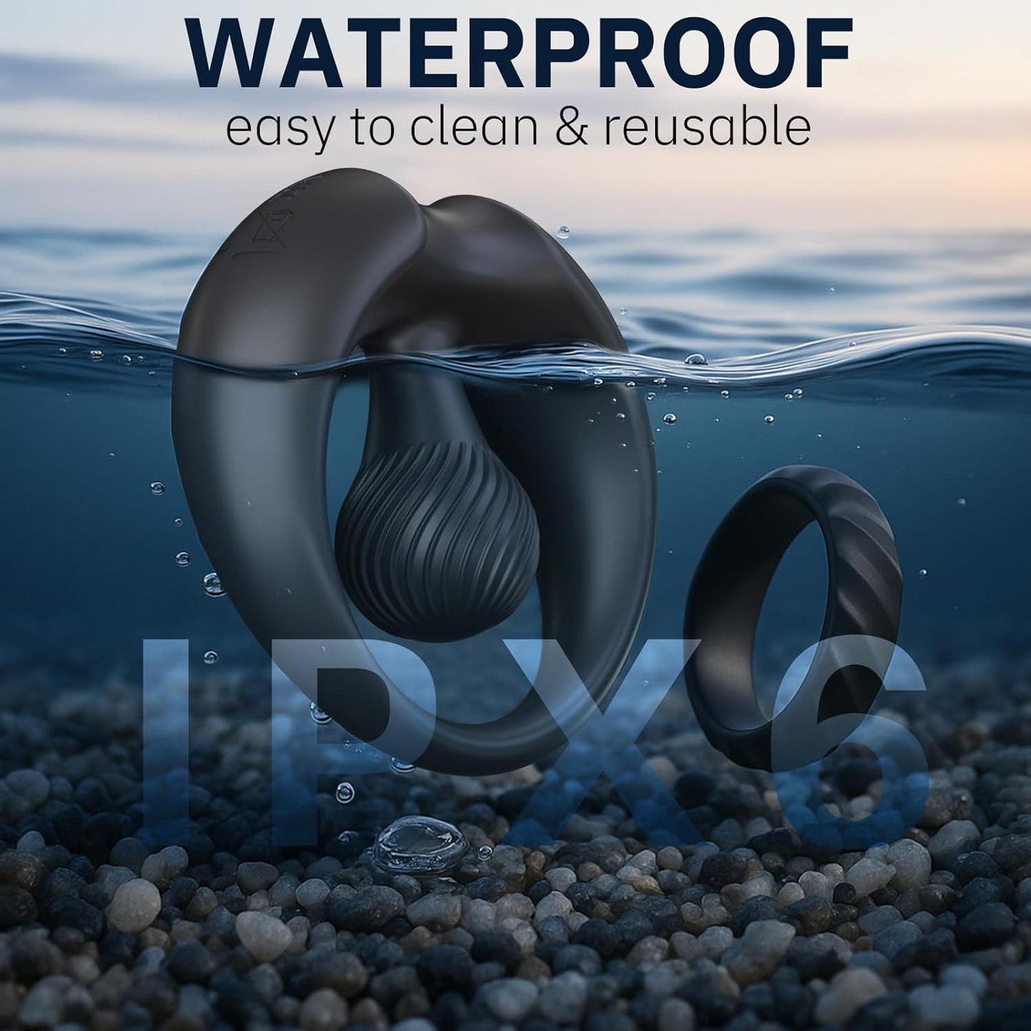 Cock Ring Lasting Erection Enhancer Penis Vibrator with 9 Vibration Modes