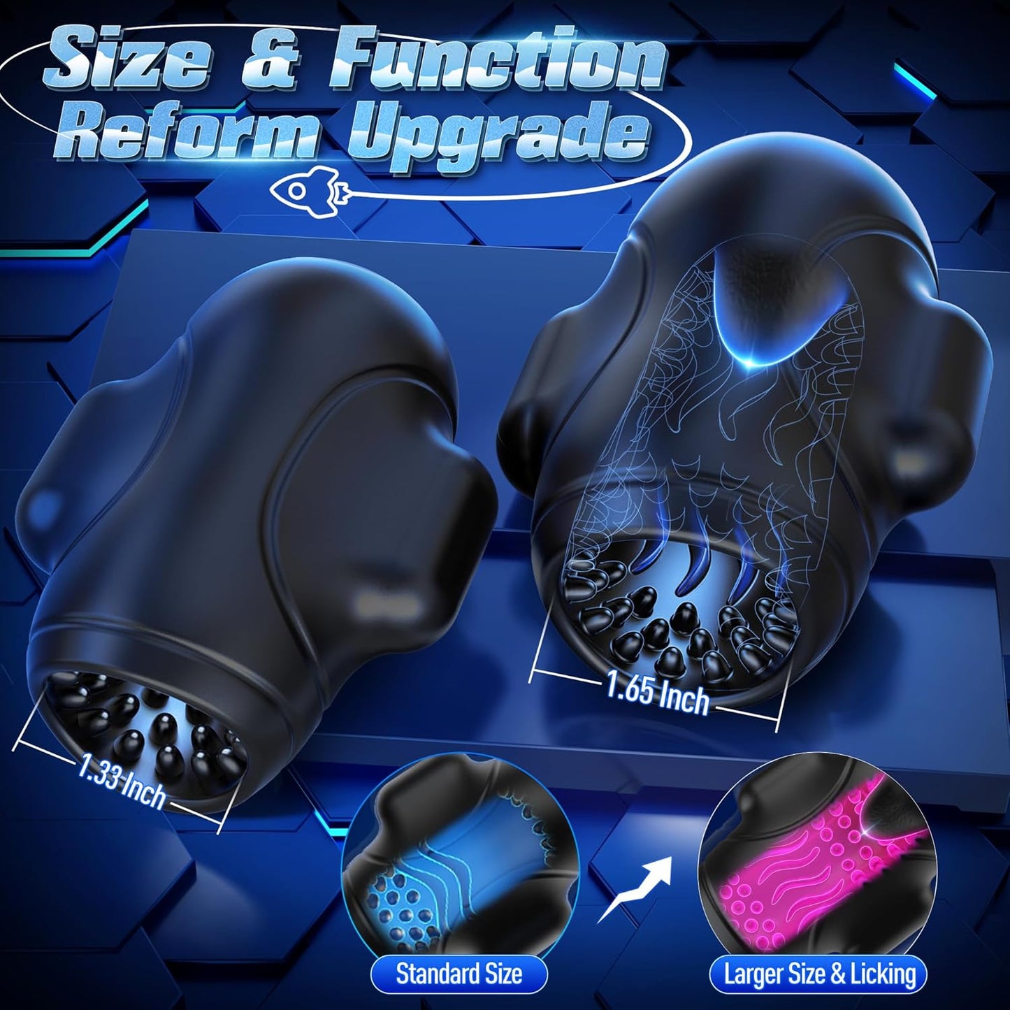 4 IN 1 Automatic Penis Trainer Vibrator Masturbator Stroker with 10 Vibrations & 3 Motors