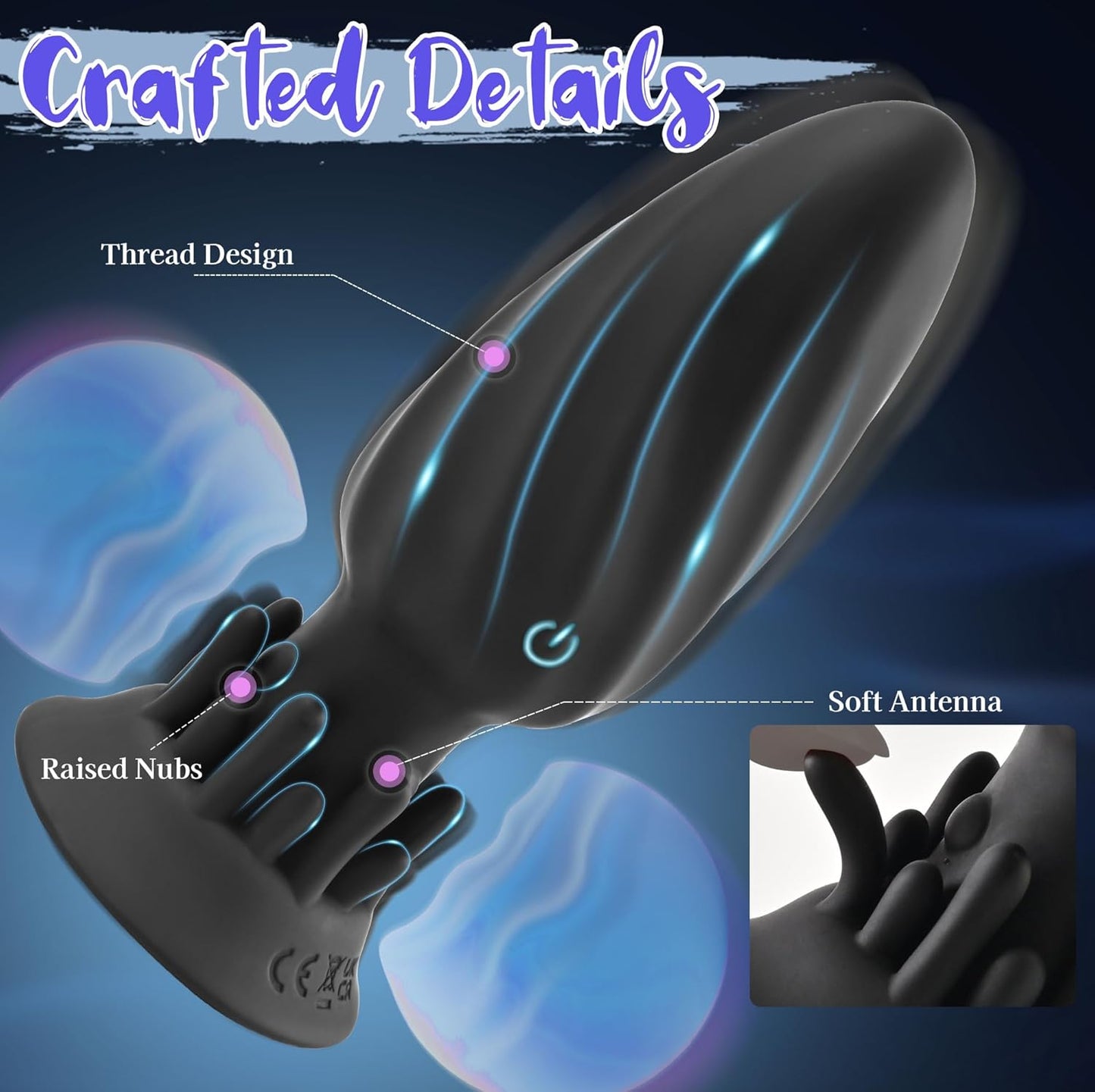 Anal Plug Prostate Massager 10 Vibrating & 360° Tornado Rotation Modes