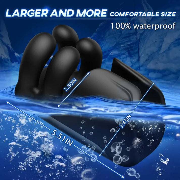 Electric Penis Trainer Glans Vibrator with 10 Finger Massage & Tapping & Vibrating