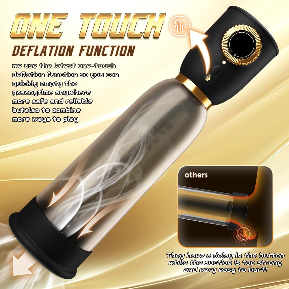 Air Pressure Electric Penis Pump Extender with 6 Training Modes & 5 Suction Intensities