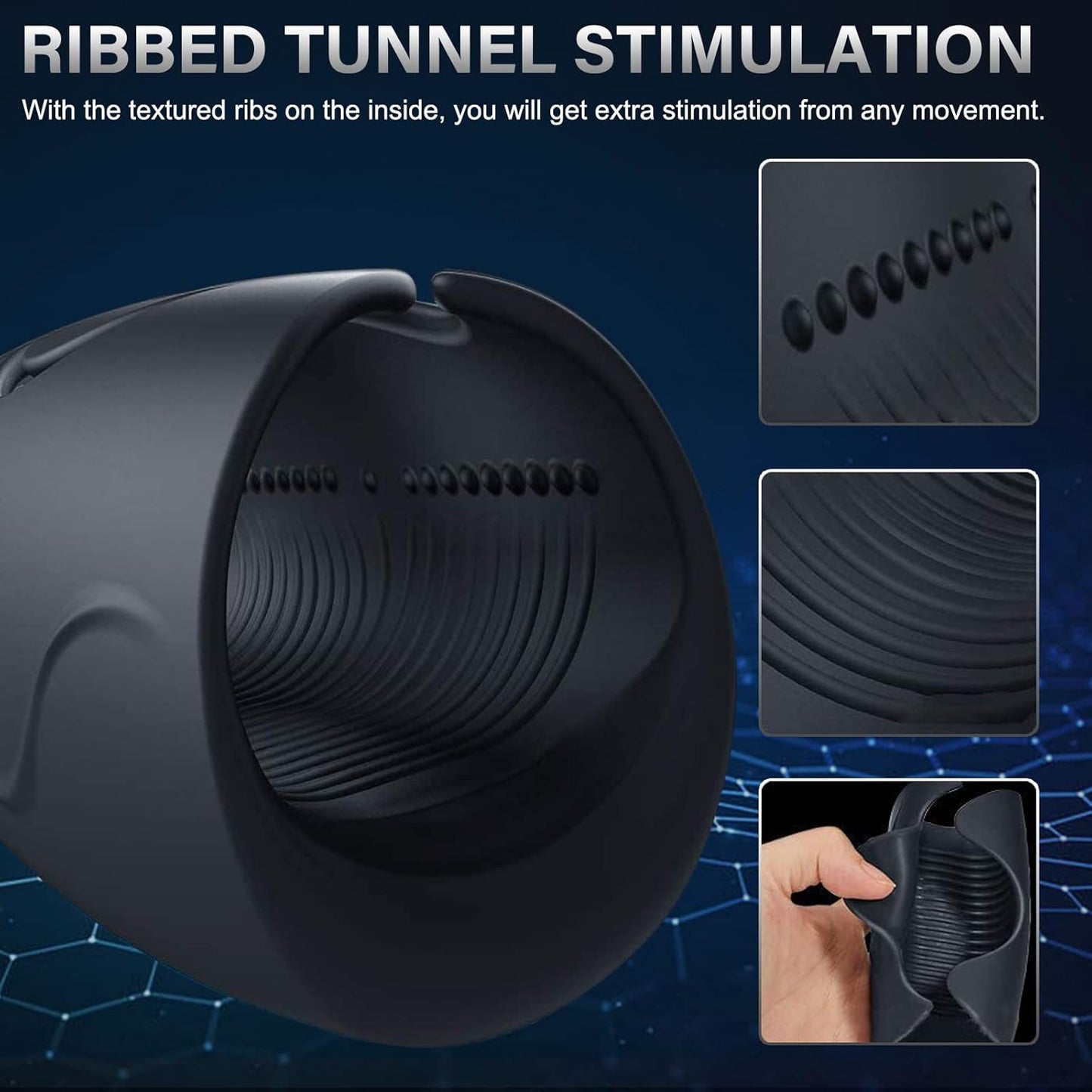 Electric Penis Trainer Vibrator Masturbator with 10 Vibration Modes & 40 ℃ Heating
