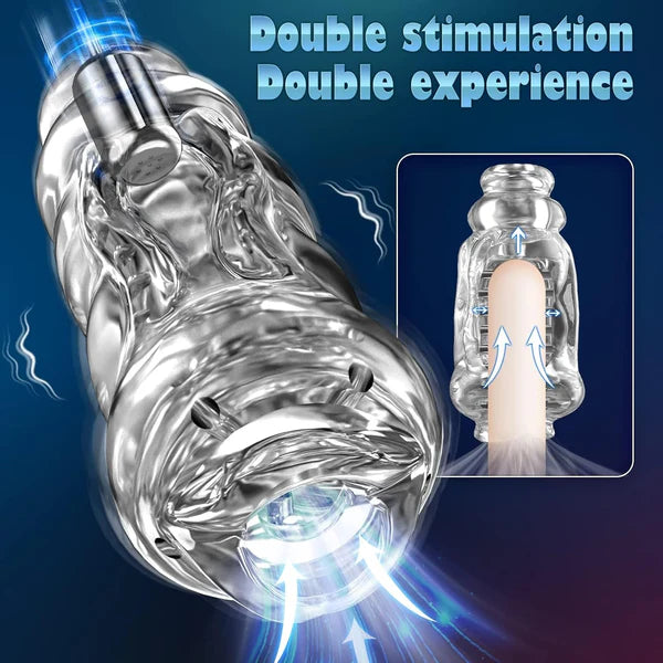 5D Realistic Electric Pumps Masturbator with 10 Vibration & Vacuum Suction Modes