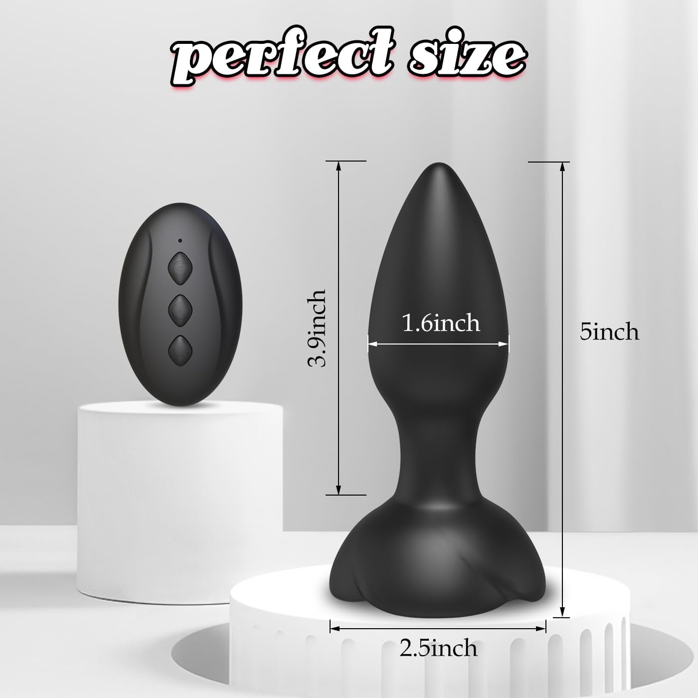 Jouets anaux à plug anal vibrant Rose avec 10 modes de vibration puissants