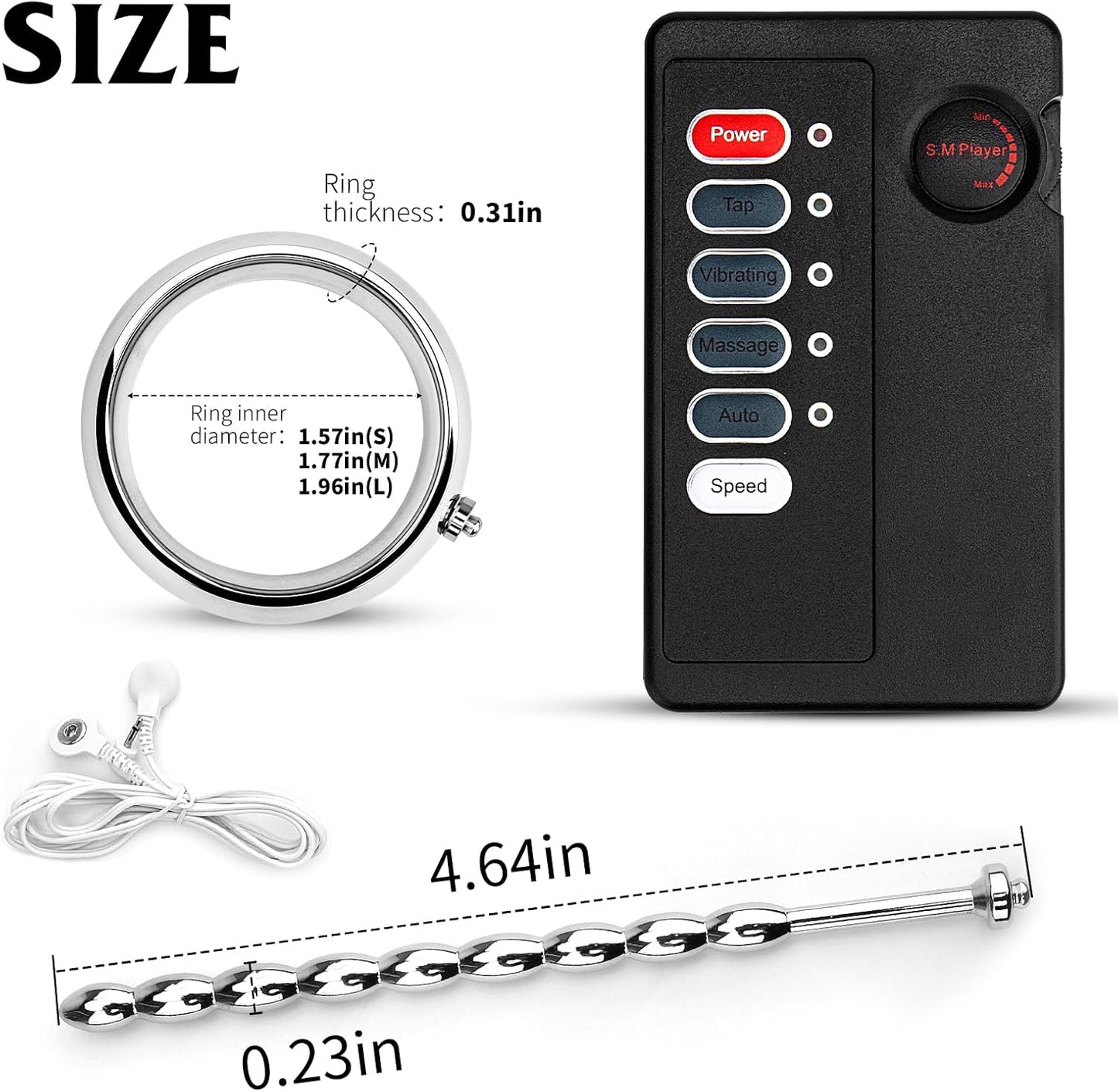 Electric Shock Plugmulti-Frequency Penis Ring Stimulator