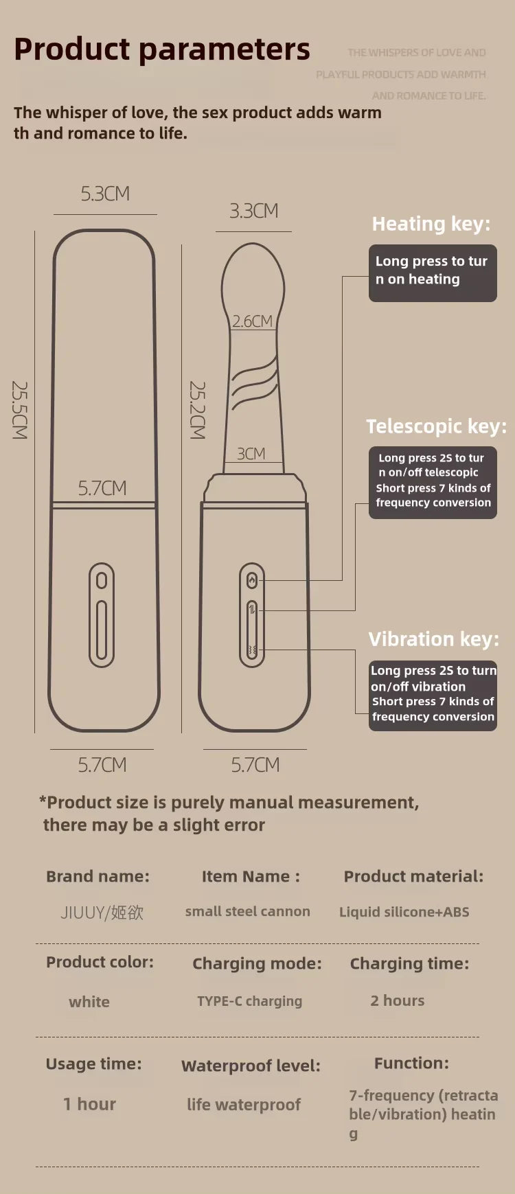 Telescopic Thrusting Dildo Vibrator Massager Sex Machine with 7 Thrusting & 7 Vibrating