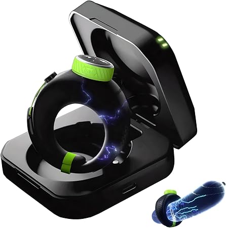 E-stim Penis Trainer Vibrator Cock Ring Masturbator with 10 Vibrations & Electro Shocks
