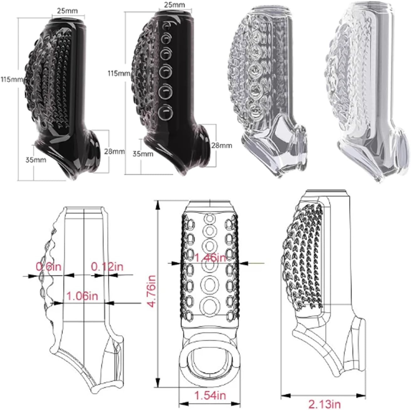 Reusable Penis Sleeve Extender Sex Toys