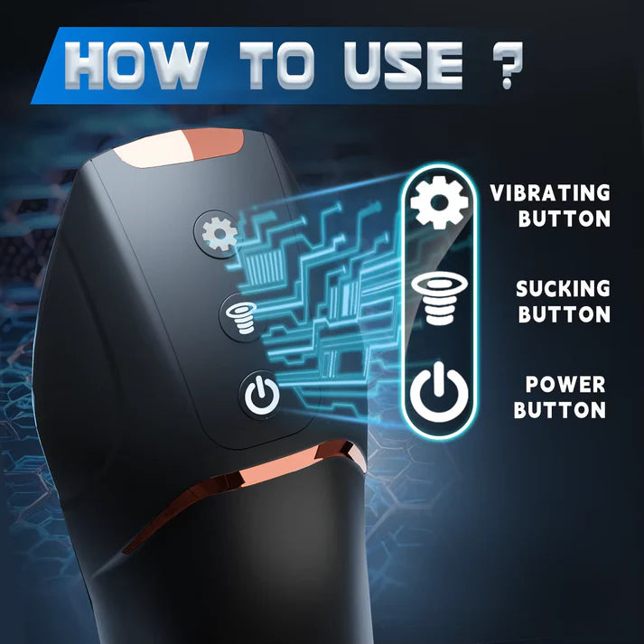 Automatic Masturbator Stroker Pocket Pussy with 10 Vibration & Suction Modes
