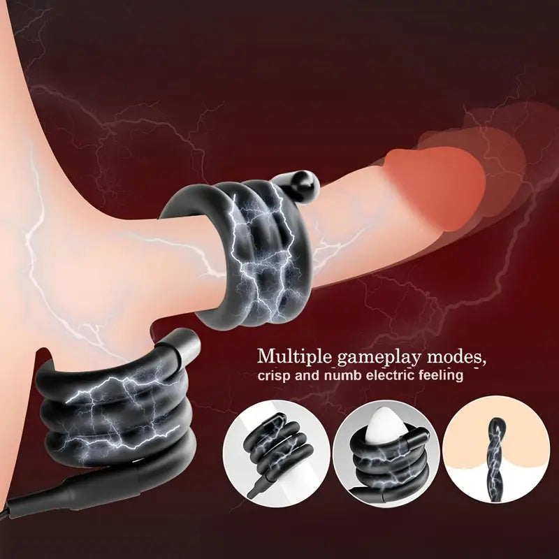 Medical Themed Toys Electric Shock Penis Ring Electro Scrotum Rings Stimulator