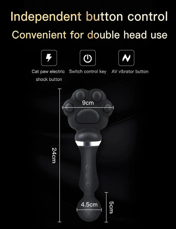 Pulse E-stim Vibrator Massager with 10 Frequency Vibration & Electric Shock