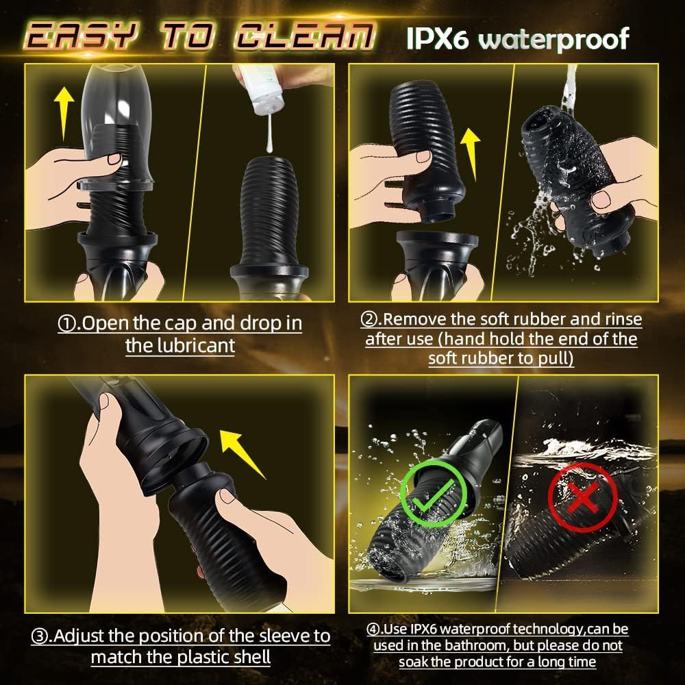 360° Warpped Automatic Masturbator Penis Trainer with 7 Rotating & 7 Vibrating Modes