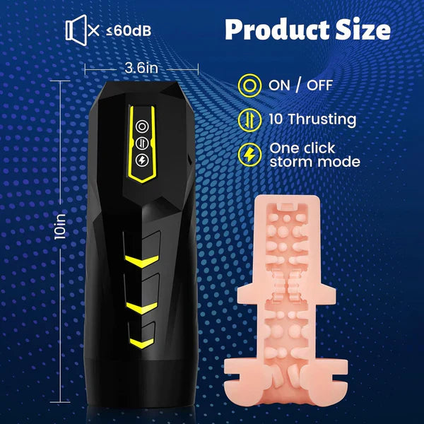 3 IN 1 Automatic Masturbator Blowjob with 9 Thrusting & 9 Vibrating Modes
