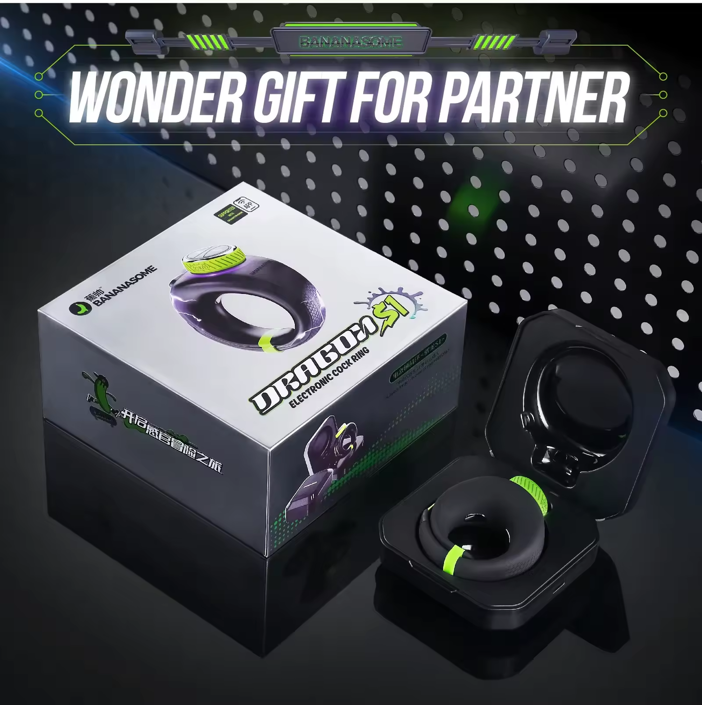 E-stim Penis Trainer Vibrator Cock Ring Masturbator with 10 Vibrations & Electro Shocks