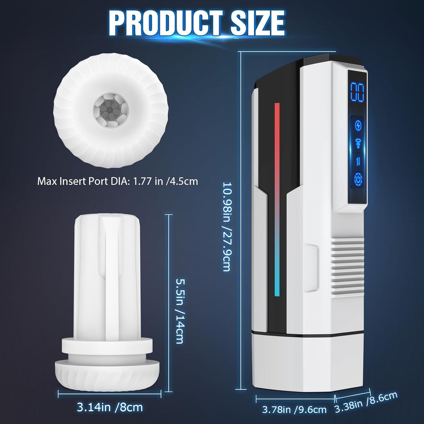 Automatic Masturbator Blowjob Machine with 7 Vibrating & 5 Sucking & Thrusting Modes