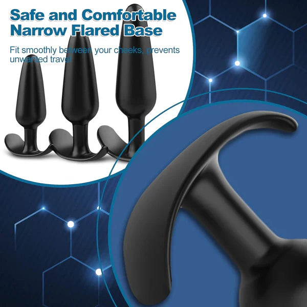 3 Pcs Anal Sex Toy Butt Plug Anal Training Set for Beginners
