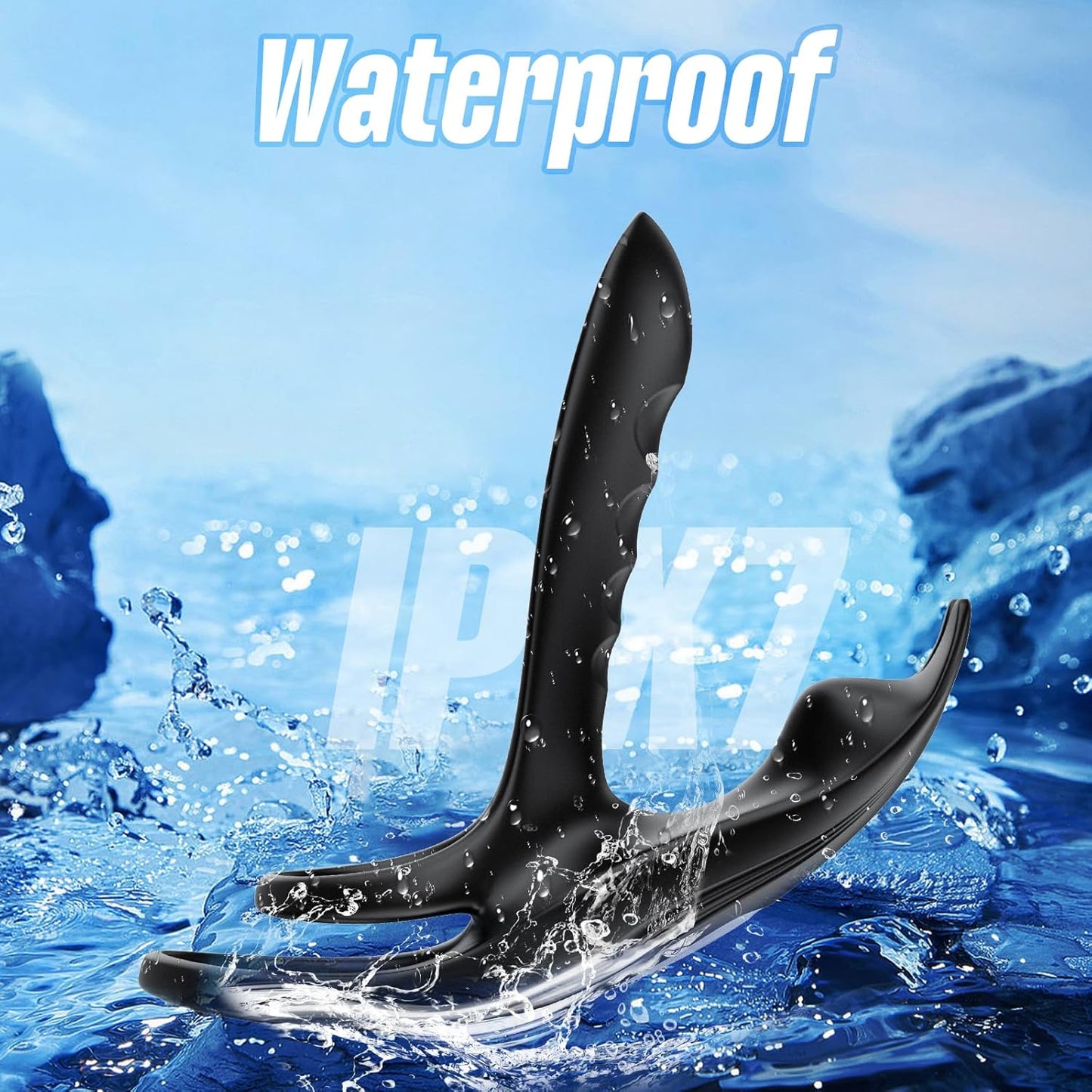 3 IN 1 Penis Ring Vibrator G-Spot & Clitoral Stimulator with 10 Vibration Modes