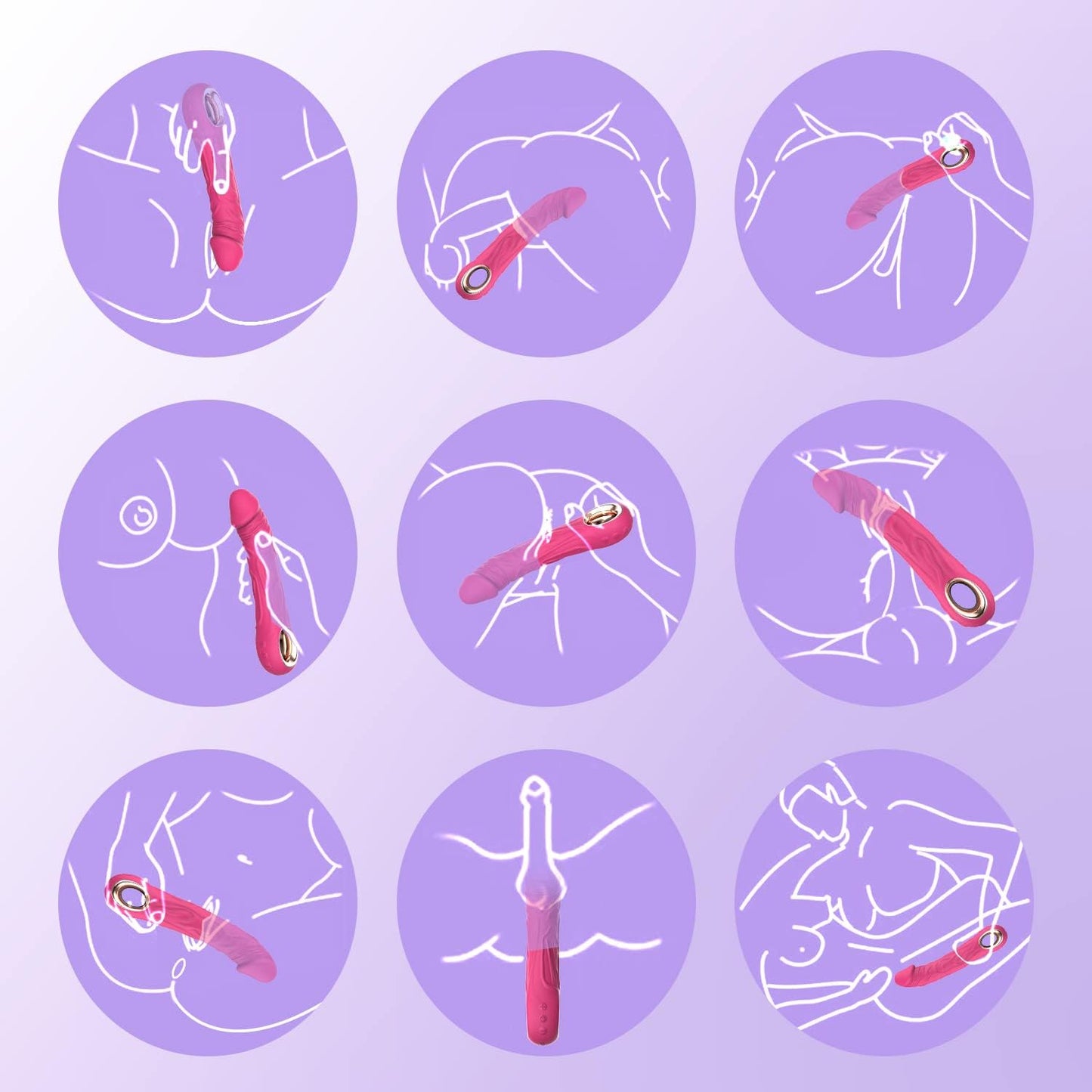 Gode vibrateur réaliste G Spot avec 10 modes de vibration puissants
