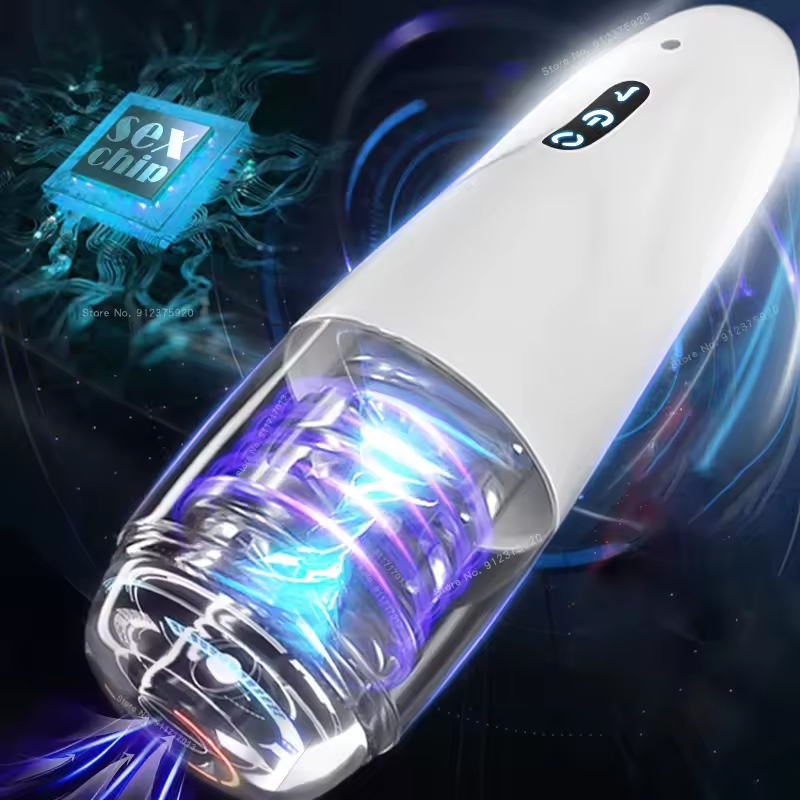 Automatic Masturbator Blowjob Penis Pumps with 10 Speed & Rotation Modes