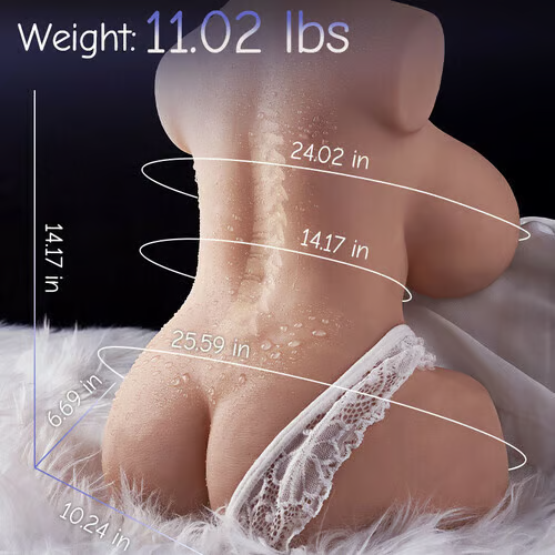 10.76 lbs Automatic Naughty Maid Sex Doll with Suction Vibration