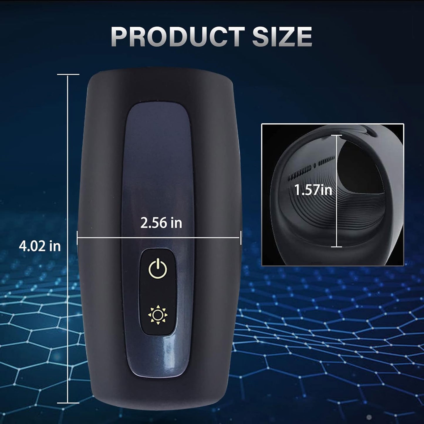 Electric Penis Trainer Vibrator Masturbator with 10 Vibration Modes & 40 ℃ Heating