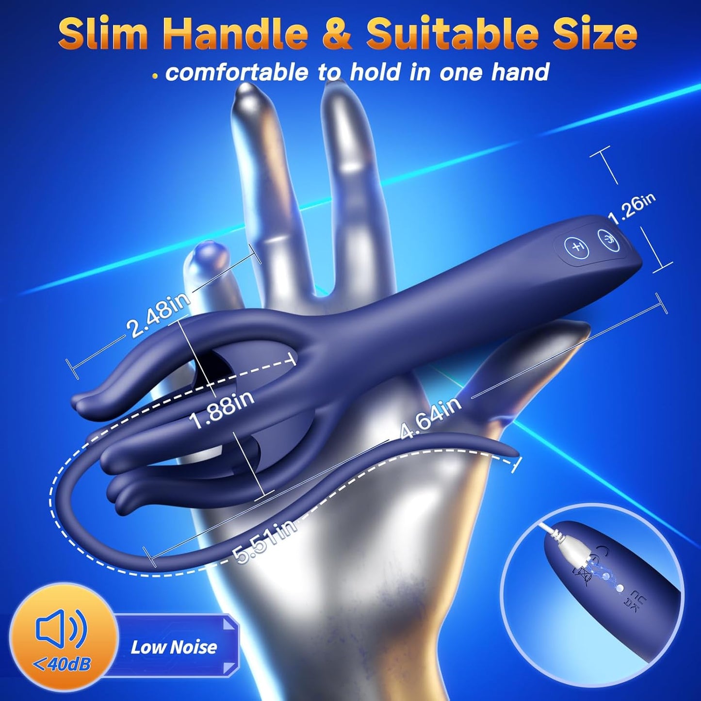 360° Tentacle Wrap Penis Vibrator Stroker with Dilator & 10 Training Vibrating