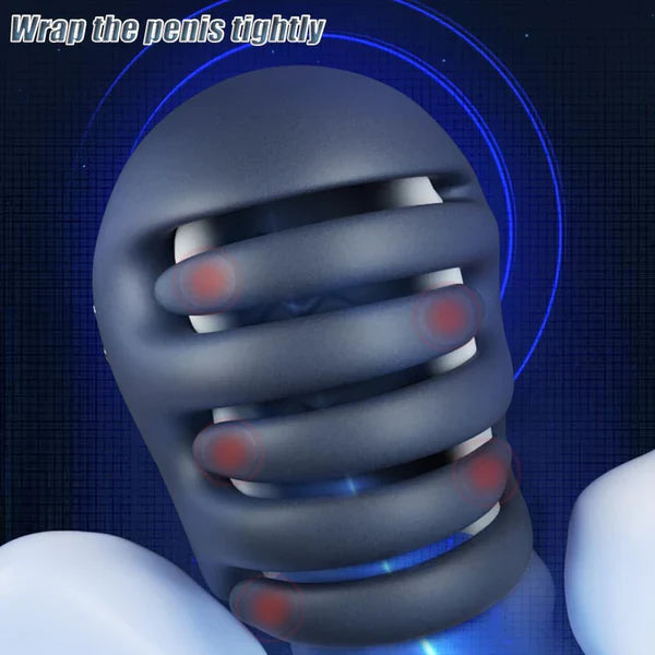 LCD Display Electric Penis Trainer Glans Stimulator with 10 Vibration Modes