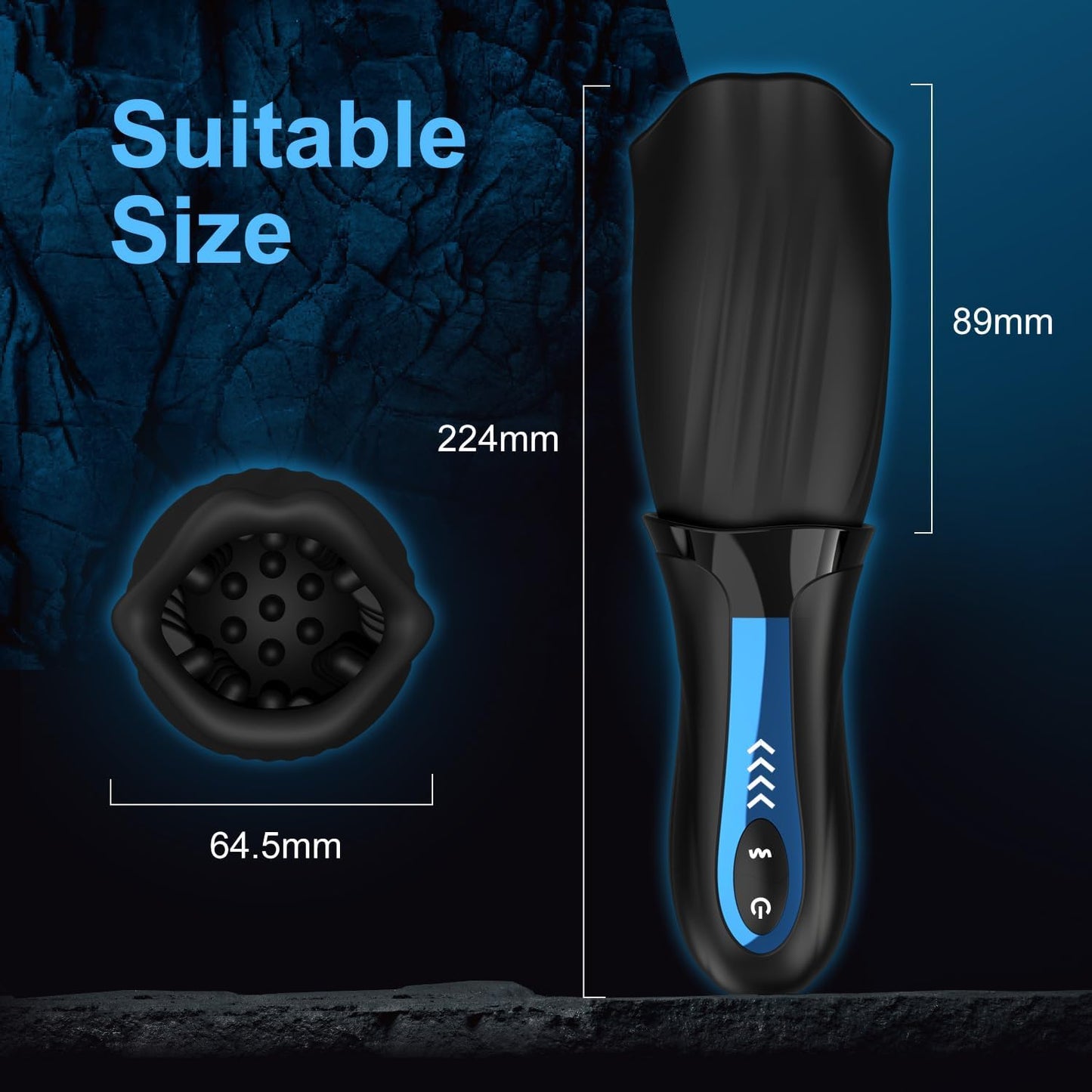 Automatic Masturbator Penis Trainer Stroker Blowjob with 5 Vibrating & 5 Rotating Modes