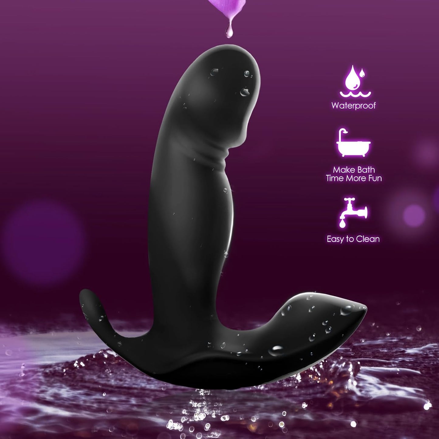 Wearable Anal Vibrator Prostate Massager Stimulator with 10 Wiggling & Vibrating Modes