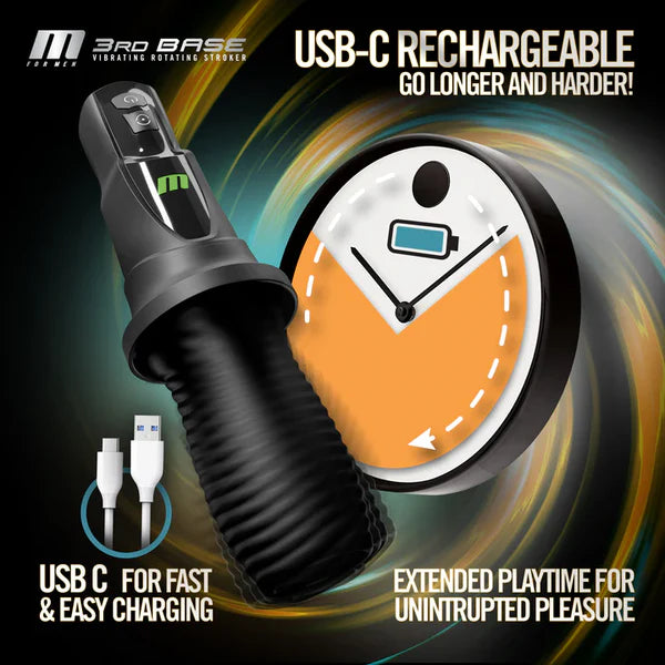 Masturbateurs automatiques électriques enveloppés à 360° avec 7 rotations et 7 vibrations