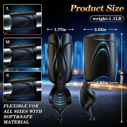 Electric Penis Trainer Vibrator Stroker Masturbator with 10 Vibration Modes