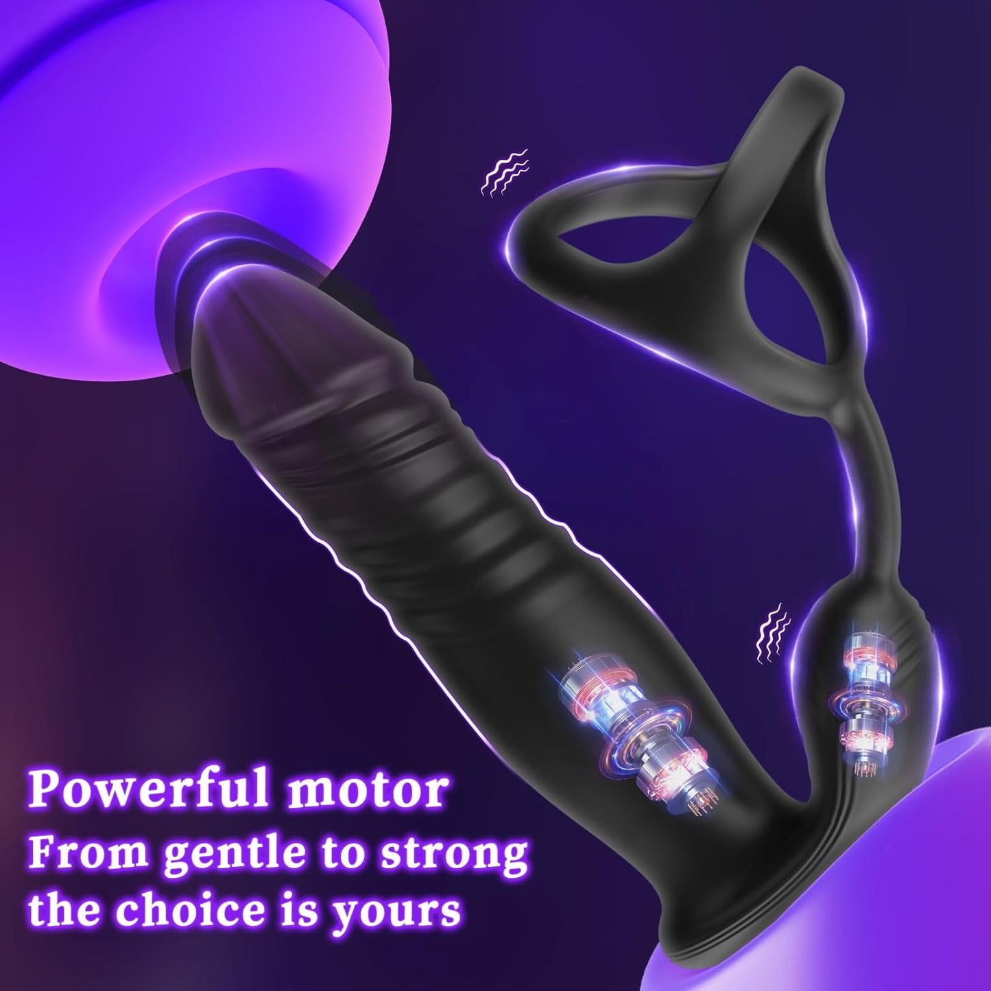 3 in 1 APP Thrusting Anal Stimulator Prostate Massager with 6 * 6 * 6 Modes