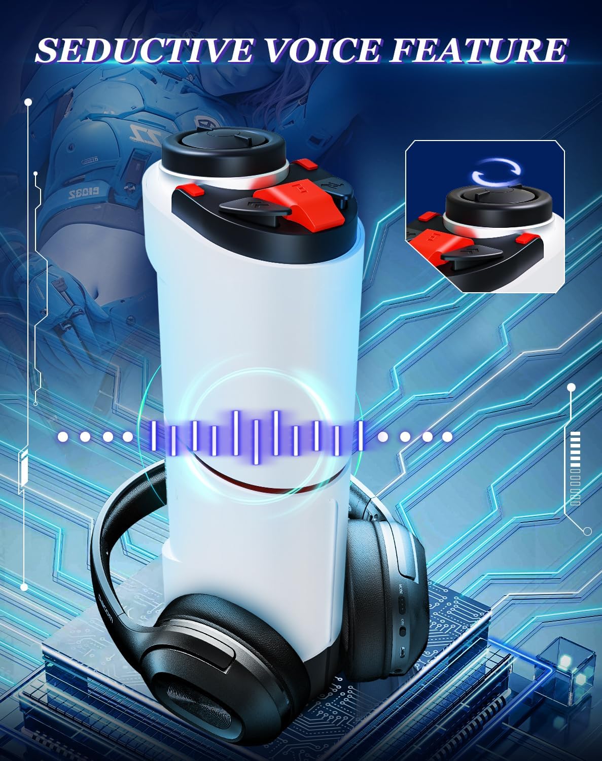 High-Speed Automatic Masturbator Stroker Sex Machine with 7 Thrusting Modes