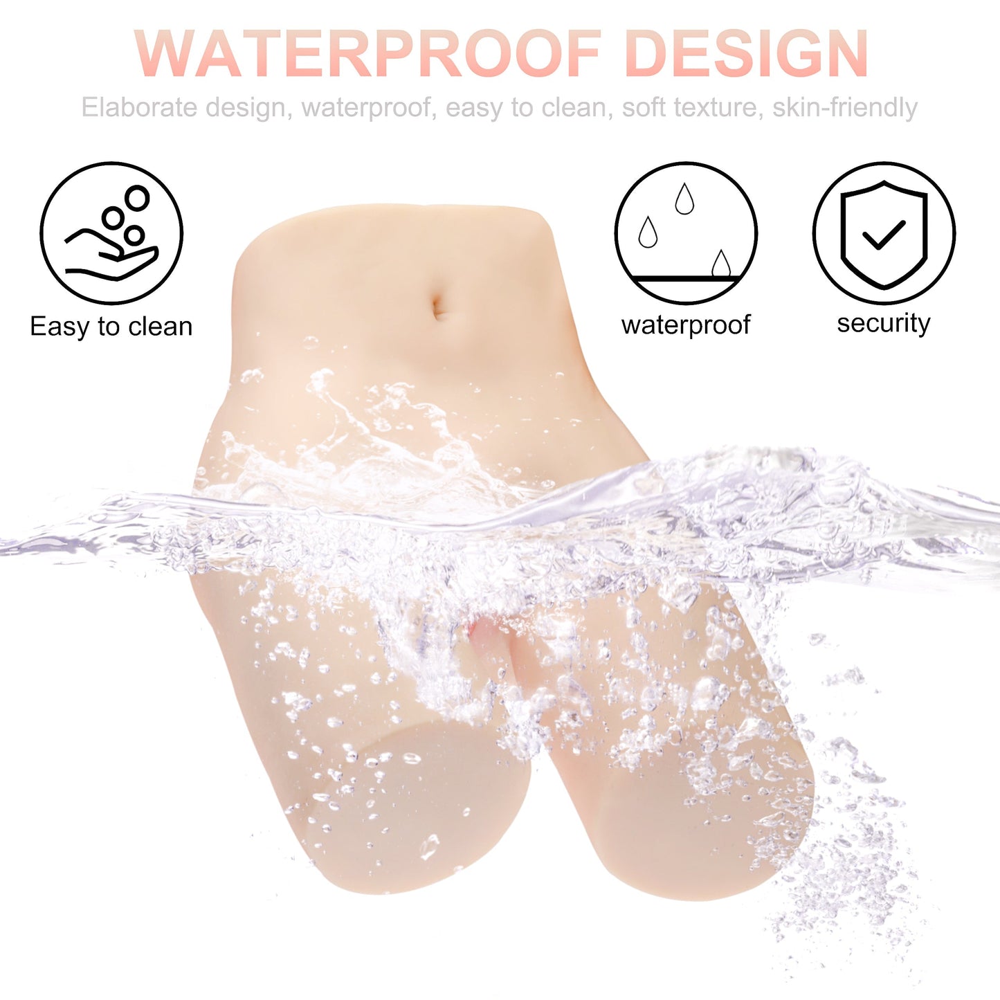 Yummy - 24.25LB Realistic TPE Big Ass Sex Doll Torso