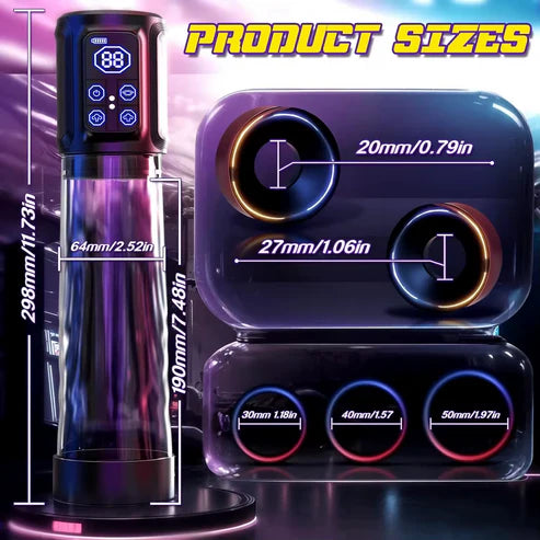 Automatic Penis Pump Trainer Masturbator with 3 Suction Intensities & 4 Training Modes