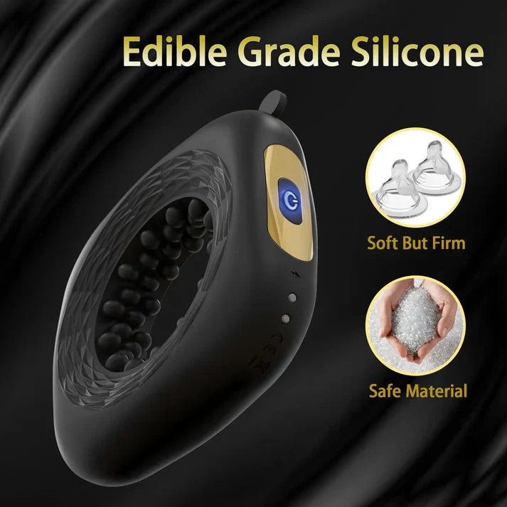 Electric Ring Stroker Glans Trainer Masturbator with 10 Powerful Vibration Modes