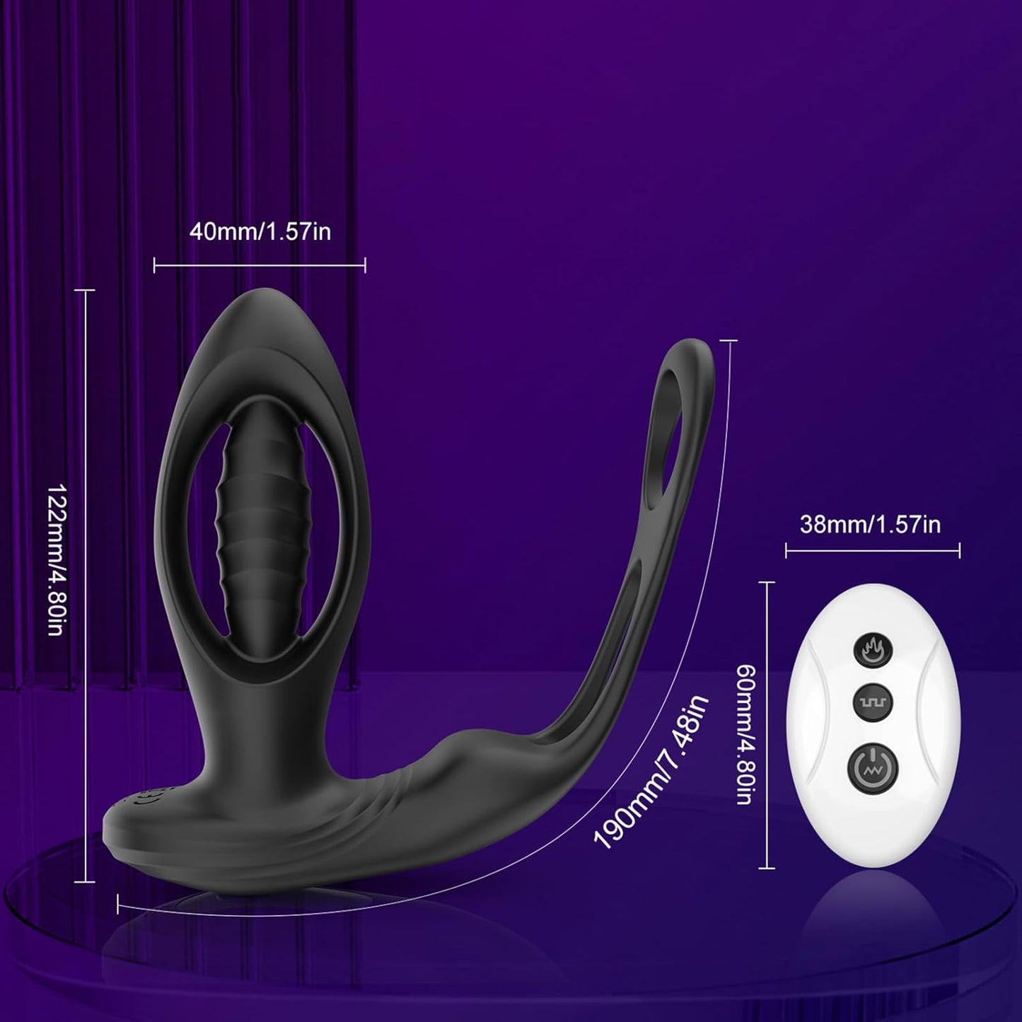 Anal Plug Vibrator Prostate Massager Stimulator with 10 Vibration Modes