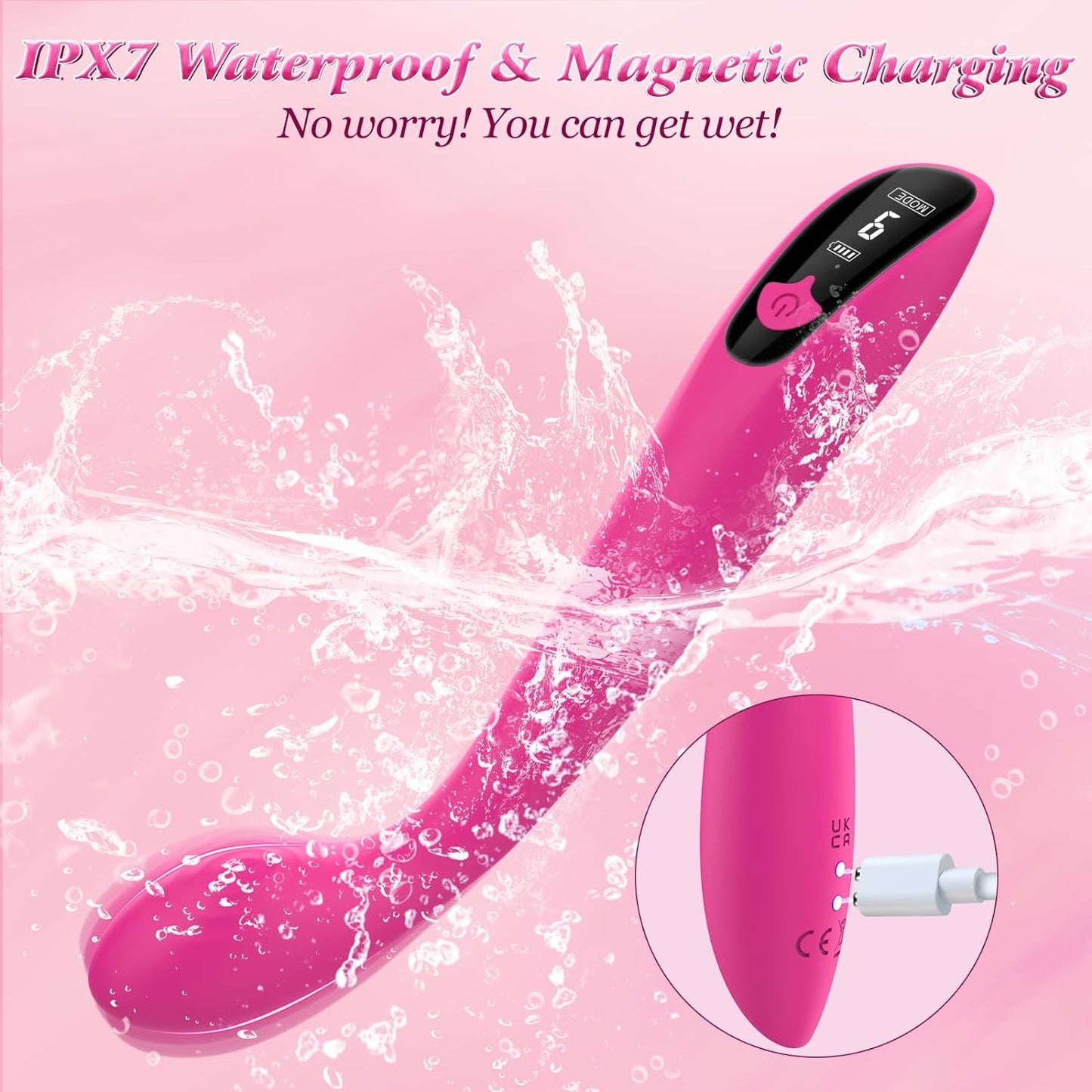 Vibromasseur clitoridien G Spot avec écran LCD avec 9 vibrations