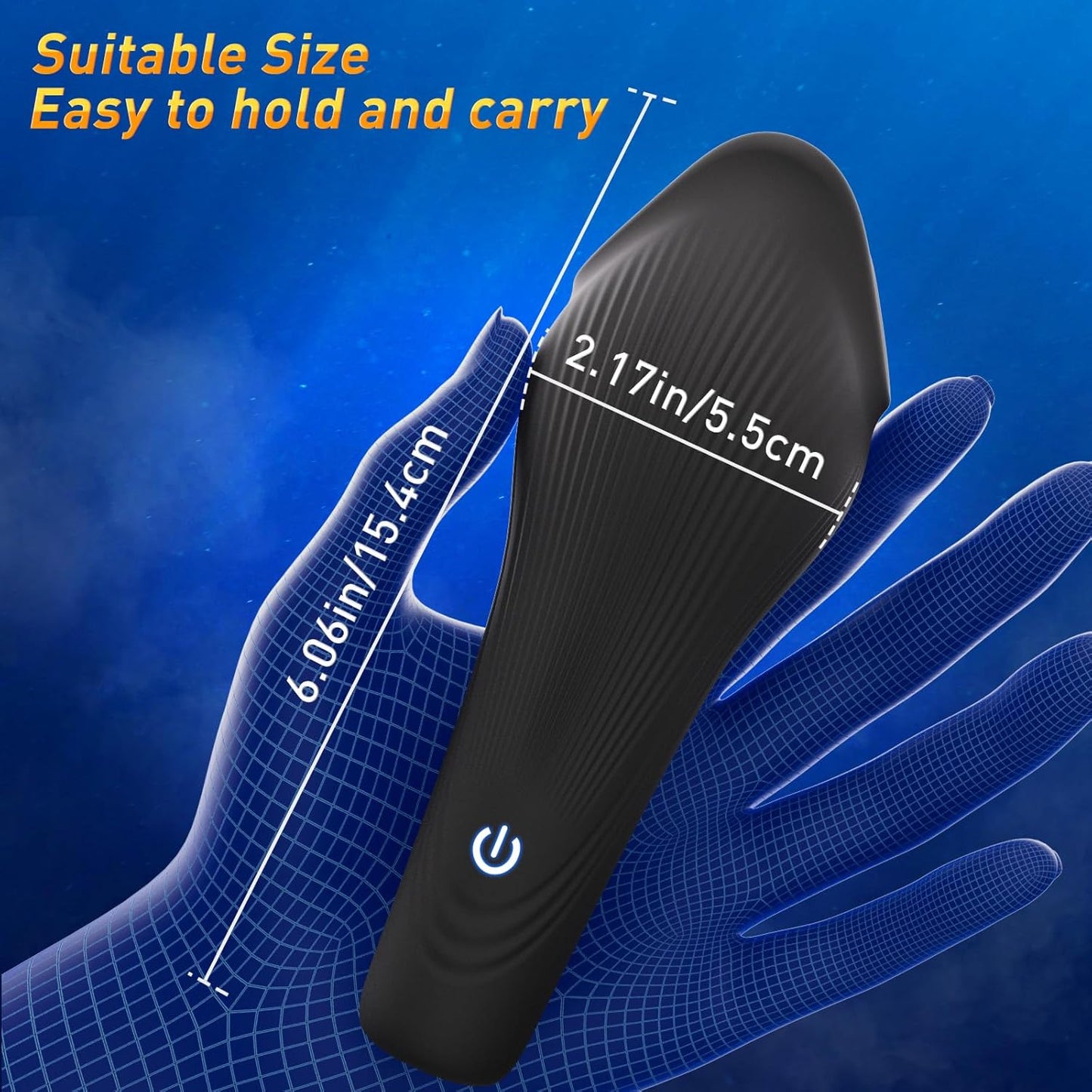 Electric Penis Trainer Vibrator Masturbator with 10 Vibrating & Tongue Teasing Modes