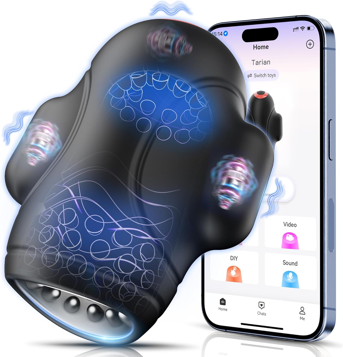 4 IN 1 Automatic Penis Trainer Vibrator Masturbator Stroker with 10 Vibrations & 3 Motors